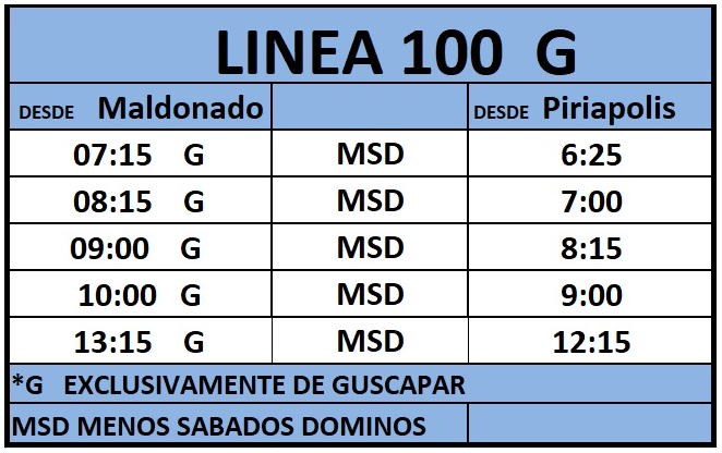 Linea 100 Guscapar