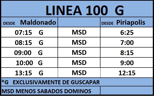 Linea 100 Guscapar